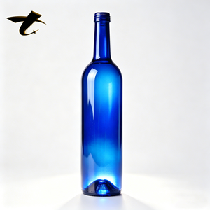Botellas Redondas <span class=keywords><strong>de</strong></span> Vidrio <span class=keywords><strong>Azul</strong></span> <span class=keywords><strong>de</strong></span> 500 ml <span class=keywords><strong>de</strong></span> Alta Calidad para <span class=keywords><strong>Tequila</strong></span> y Ron con Impresión <span class=keywords><strong>de</strong></span> Serigrafía y Embalaje en Cartón - Product Image 4