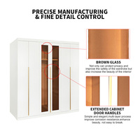 Nouvelle conception de penderies métalliques simples, armoire de couple en fer personnalisée et économique, penderie à 6 portes, Lemari Pakaian Besi