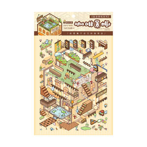 Paquete de 3 pegatinas decorativas de la serie Road Inn, material creativo para paisajismo en miniatura, pegatinas adhesivas - Product Image 5