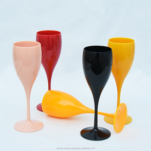 Hotel drink cup plastic acrylic black plastic glass champagne flutes champagne - Product Image 6