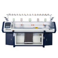 Machine à tricoter jacquard informatisée à double système et simple chariot pour pulls