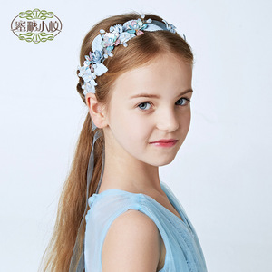 de alta calidad hermoso pelo bandas elegante baile diademas flor chica de los niños de la boda casco - Product Image 3