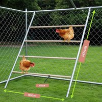 Échelle d'escalade de poulet Tuyau galvanisé Échelle de perche de jeu debout de volaille de poulailler durable