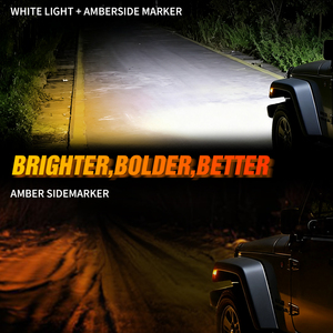 LOYO Sistema di Illuminazione da 4 Pollici, Luci di Guida Bicolore Giallo DRL e Bianco Spotlight, Fari LED da Lavoro e Fendinebbia per Fuoristrada 4x4 - Product Image 4