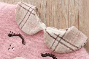 Nuova moda invernale <span class=keywords><strong>vestiti</strong></span> per bambini e ragazze gonna di lana e maglione Set Casual cotone stampa abbigliamento per bambini - Product Image 4