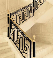 Prima Luxus Muster Schmiedeeisen Custom ized House Treppenhaus Fechten Bester Preis Schmiedeeisen Geländer