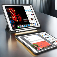 Trifold-Kickstand Slim Hard Shell pour 10.2 pouces Apple Original iPad Antichoc Computer Usage Cover Laptop Bags & Covers