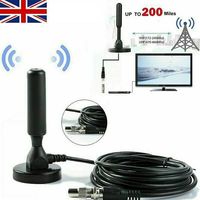 Antenne HDTV numérique Magnétique Base Câble Coaxial de 50 Milles de Gamme Intérieur ou Extérieur
