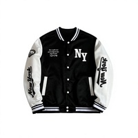 Blouson de baseball universitaire New York en gros, avec broderie personnalisée de lettres et logo frontal, pour équipes, écoles, clubs, fabricant en gros, pour hommes