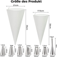 Kuchen-Dekorations-Set - Spritztüllen für Kuchendekoration - Baumwoll-Spritzbeutel Backwerkzeuge