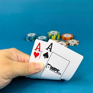 Cartas de Juego de Plástico Estilo WPT Personalizadas, Impresas Digitalmente, Portátiles, con Índice Jumbo Ancho, Resistentes al Agua, PVC Mate, para Casino - Product Image 4