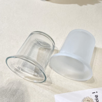 Vente directe usine : Ensemble de salle de bain avec brosse WC et gobelet en verre dépoli, design moderne, durable, écologique, installation facile