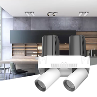 Spot encastré intelligent réglable sans cadre 10 ° /15 ° /24 ° /38 ° /50 °   Downlights LED encastrés à intensité variable pour villas et hôtels