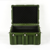 Boîte de rangement d'outils empilable de grande capacité pour usage intensif OEM avec conception tactique ignifuge pour le transport d'armes et de munitions