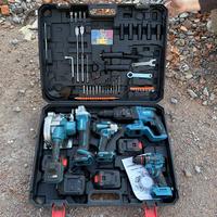 Ensemble d'outils multifonctions 5 pièces avec batterie lithium-ion sans balais 20V, mallette de transport et embouts de perçage OEM