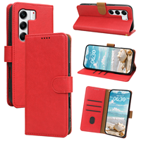 Coque de téléphone en cuir PU avec boucle magnétique pour Infinix Tecno Spark 8 Pro Camon 18i Premier Go 2021 Folio Wallet ShockProof Flip Cover