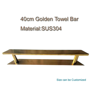 Toallero de Pared de Acero Inoxidable SUS304 Dorado Cepillado de 40cm, Autoadhesivo, Sin Perforación - Product Image 5