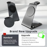 Stasiun pengisian daya magnetik 3 in 1 kualitas tinggi 15W langsung dari pabrik untuk iPhone 17/16, jam tangan, AirPods