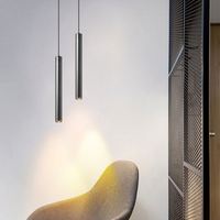 Luminaire suspendu moderne en tube cylindrique doré à 3 têtes pour chambre à coucher, salon, îlot de cuisine, salle à manger, bar, décoration