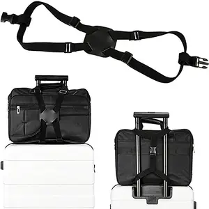 Adjustable Suitcase Belt Elastic Webbing Luggage Strap with Release Plastic Buckle for Travel Business