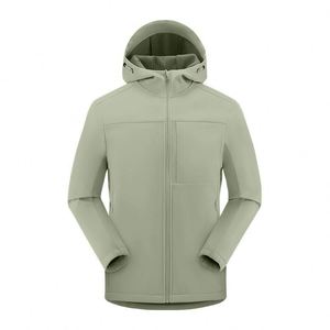 High Quality Custom Water Repellent Hiking Outdoor Winter Casual Windbreaker Zipper Men Coat Soft Shell <b>Fleece</b> <b>Jacket</b> - Product Image 2