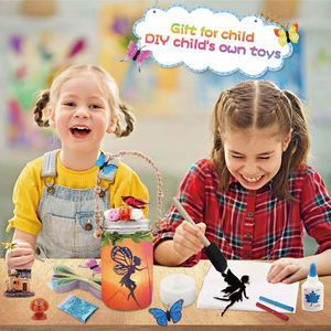 Vui Đồ Chơi Làm Cho Riêng Bạn Cổ Tích Dẫn Ánh Sáng Ban Đêm Sáng Tạo Tự Làm Cổ Tích Hồ cạn Mason Jar Craft Kit Cho Trẻ Em Món Quà Giáng Sinh - Product Image 4