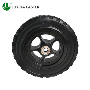 Roue pivotante en caoutchouc massif PP de 6 pouces, durable, avec bande de roulement <span class=keywords><strong>diamant</strong></span>ée antidérapante, pour chariot de manutention et logistique, roulement 608 - Product Image 6