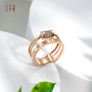 Bague de fiançailles en or véritable 18 carats AU750, zircon minimaliste, zircon rond taillé, bijoux en or, vente en gros - Product Image 4