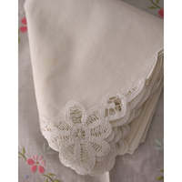 Nappe ronde en lin brodée colorée, dentelle Renaissance, décoration de Noël pour salons et hôtels, en stock