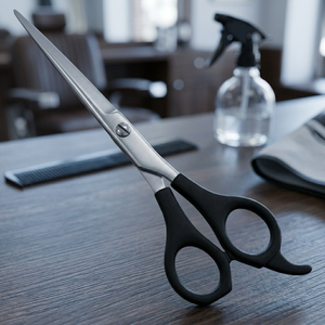 Tijeras de Peluquería Profesionales ASAP para Diestros, Ecológicas, Ultraligeras, de Plástico ABS, Mango Largo, Microdentadas, con Reposa Dedos - Product Image 4