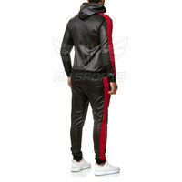 Nouveauté, ensemble de survêtement en cuir pour homme de haute qualité, taille plus, hiver, 2 pièces, léger, coupe-vent