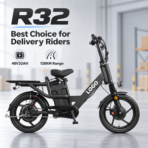 จักรยานไฟฟ้าวิบาก R32 48V32AH ขายส่ง ระยะทาง 128 กม. จักรยานไฮบริดไฟฟ้า OEM สำหรับบริการส่งของ - Product Image 1