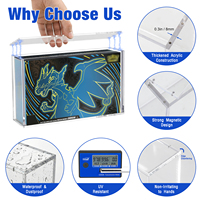Boîte de présentation en acrylique Mega Charizard X EX Ultra Premium Collection, résistante aux UV
