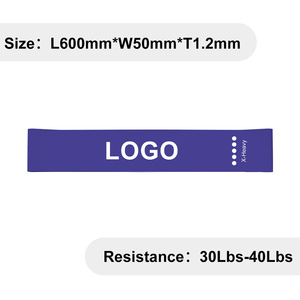 Hot Selling Purple Color Latex Resistance Loop Exercise <b>Band</b> For <b>Workout</b> and Training <b>Band</b> with Carry Bag - Product Image 6