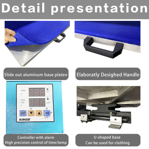 Haute pression 60*80cm Machine de <span class=keywords><strong>presse</strong></span> à chaud par sublimation grand format Usine d'impression de t-shirt à vendre - Product Image 5