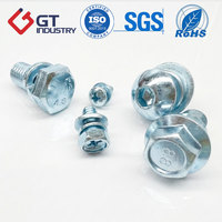 Vis à tête hexagonale GB9074.15 en acier inoxydable 304 M3-M5 avec rondelles plates et à ressort