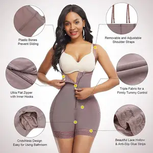 Venta al por mayor de Fajas Colombianas de Alta Compresión Crotchless Full Body Shaper Ropa Interior Levantador de Glúteos Control de Barriga Fajas Adelgazantes