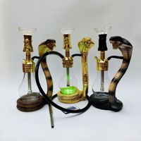 Chicha arabe en or, serpent fumant, provenant de la bouche du cobra, modèle artisanal de chicha