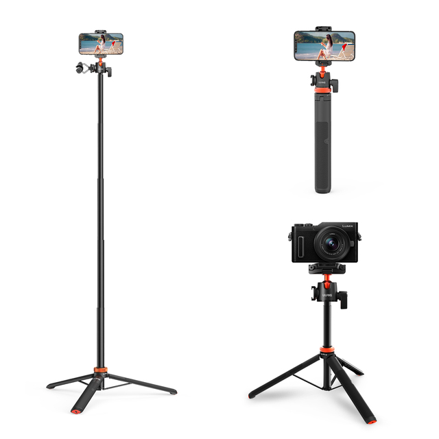 Vrig Tp-02 134cm extended selfie stick tripod suitable for mobile phones and cameras/sports cameras