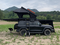 Tente de toit rigide 4 saisons pour camping 4x4, modèle King Bed, étanche, avec charnière en X et cale étendue