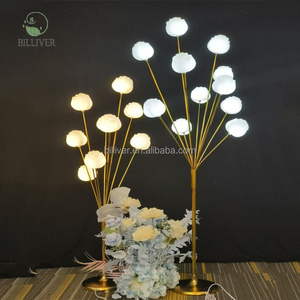 Lumineux Tulipe Hall Scène Réception Zone Lustre Pendentif Roses Stand Lumières Plage Mariage <span class=keywords><strong>Anniversaire</strong></span> Événement Plage <span class=keywords><strong>Lieu</strong></span> Décor - Product Image 3