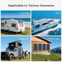 Panneau solaire monocristallin flexible ultra-fin 300W, module PV étanche IP68 pour camping-car, bateau, balcon, maison, alimentation hors réseau