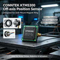 Encodeur d'angle magnétique hors axe AMR 21 bits CONNTEK KTM5300 IC 0.03 INL 60000RPM ABZ UVW PWM SPI QFN3*3 Montage SMT 3.3-5.5V
