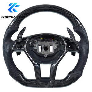 Volante de Fibra de Carbono para Mercedes Benz Amg W218 Cla45 W207 S500 W220 <span class=keywords><strong>A180</strong></span> Cls X218 W238 63 C63 Glc E350 W215 C63 C117 C43 - Product Image 3