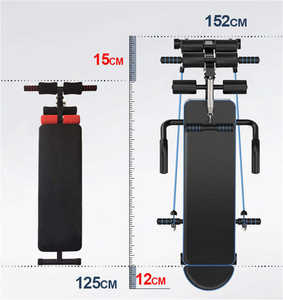 Equipo deportivo multifuncional de alta calidad para el hogar-Banco de abdominales azul y rojo - Product Image 5