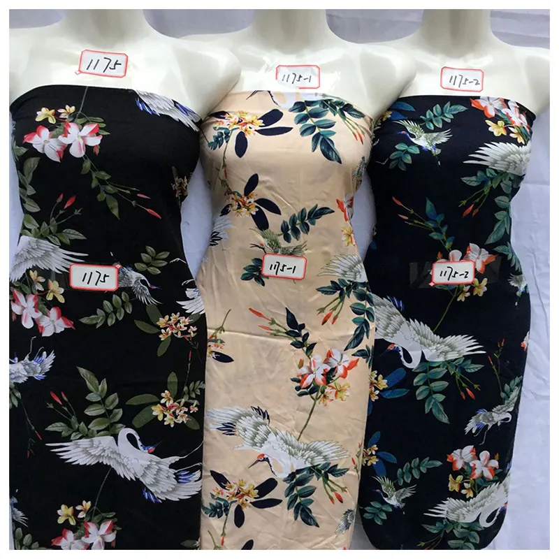 새로운 프로모션 친환경 57/58 ", 30s 120gsm 사용자 정의 하와이 화면 인쇄 일반 100% viscose 소재 패브릭/