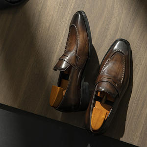 Zapatos Oxford Casuales de Otoño para Hombre, de Cuero de Grano Completo con Costura Goodyear, Suela de Goma Lavada, Impermeables - Product Image 5