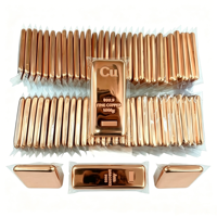 1Kg Barre de Cuivre Coulée et Estampée Pure à 999,9% pour Investissement et Collection / Lingot de Cuivre