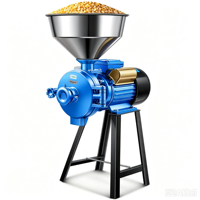 Machine à moudre les céréales humides et sèches portable, broyeur de maïs pour la production de poudre de céréales, d'aliments pour animaux et de grains de café
