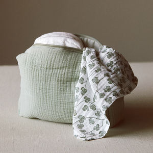 Ukuran kustom desain Logo katun lembut Muslin popok bayi keranjang Organizer dengan Hook-loop pembagi yang dapat dilepas di dalam - Product Image 4